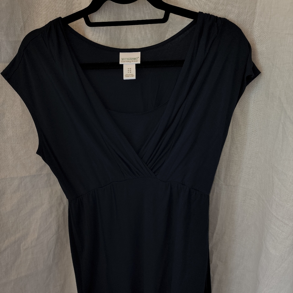 Nursing top, navy blue